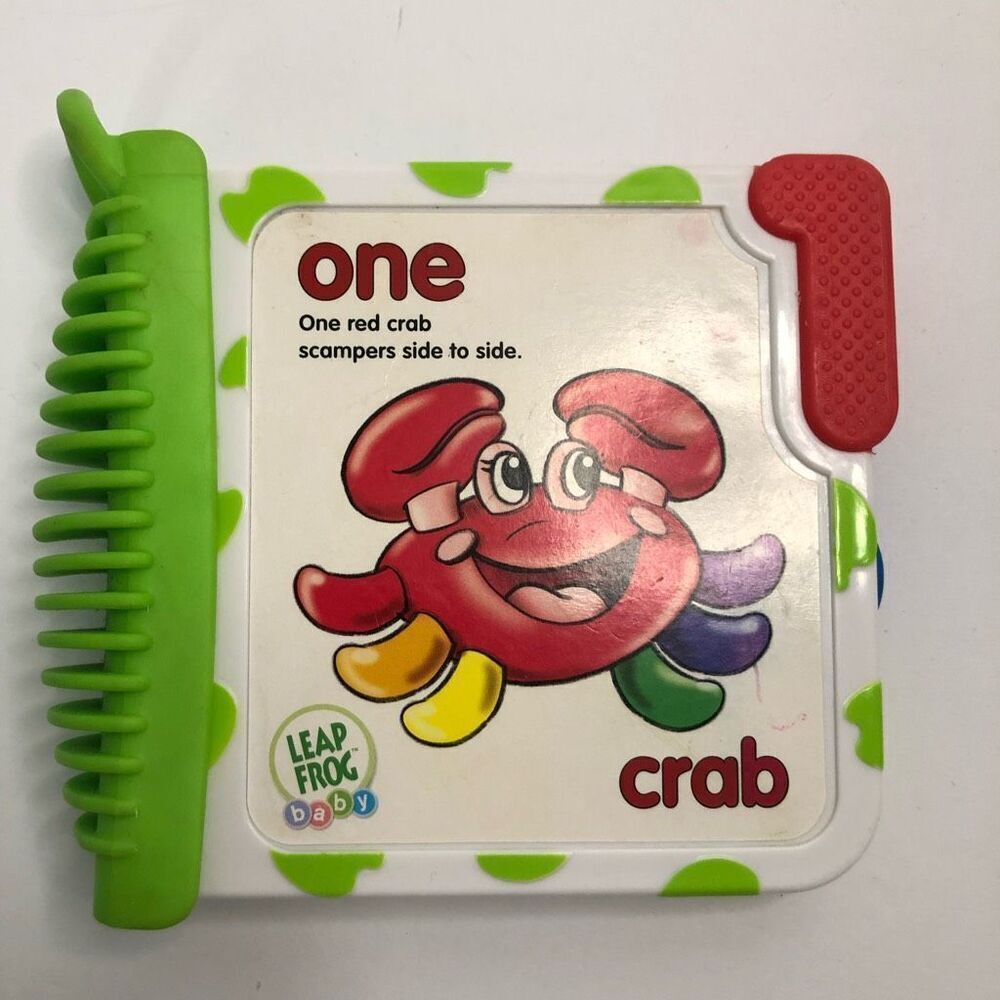 leap frog baby 2006 count book textured numbers thick rubber binding crab as is